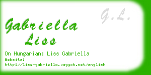 gabriella liss business card